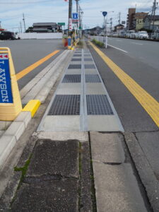 国道42号の歩道にて(伊勢市通町)