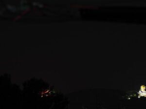 自宅ベランダから望んだオクトバの九鬼水軍大花火