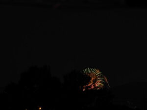 自宅ベランダから望んだオクトバの九鬼水軍大花火