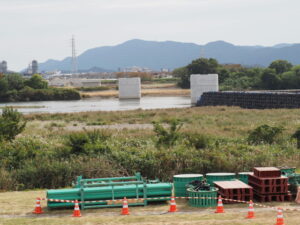 ニューマチックケーソン工法ための圧送管ほか（宮川左岸）