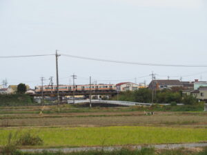 JR参宮線 宮川（ひ）橋りょう（汁谷川）方向の遠望