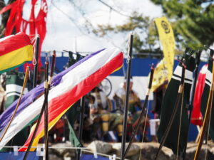 氏郷まつり 武者行列出陣式（松坂城跡 本丸）