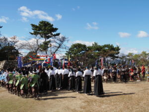 氏郷まつり 武者行列出陣式（松坂城跡 本丸）