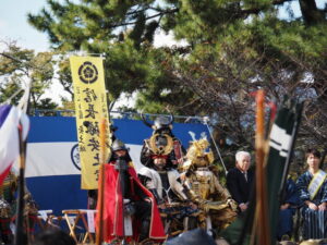 氏郷まつり 武者行列出陣式（松坂城跡 本丸）