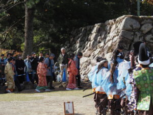 氏郷まつり 武者行列出陣式（松坂城跡 本丸）