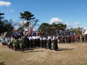 氏郷まつり 武者行列出陣式（松坂城跡 本丸）