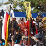 氏郷まつり 武者行列出陣式（松坂城跡 本丸）