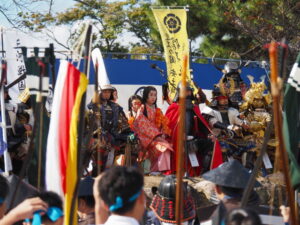 氏郷まつり 武者行列出陣式（松坂城跡 本丸）