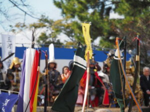 氏郷まつり 武者行列出陣式（松坂城跡 本丸）