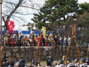 氏郷まつり 武者行列出陣式（松坂城跡 本丸）