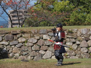 氏郷まつり 武者行列出陣式（松坂城跡 本丸）