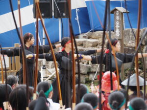 氏郷まつり 武者行列出陣式（松坂城跡 本丸）