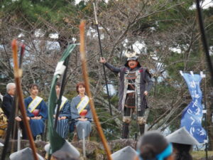 氏郷まつり 武者行列出陣式（松坂城跡 本丸）