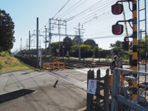 近鉄 明星1号踏切道