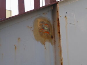 これも修繕?(八間道路の船江一丁目歩道橋)