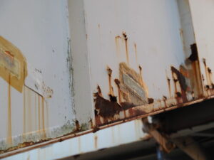 これも修繕?(八間道路の船江一丁目歩道橋)