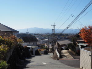 池の谷古墳付近からイオンモール津南方向の遠望