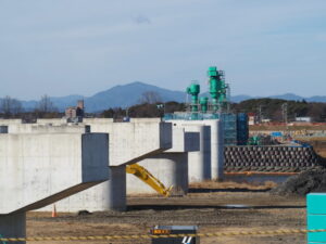 宮川橋架替工事現場